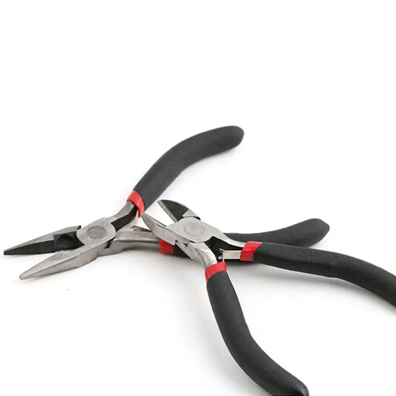 1 Piece Stainless Steel Needle Nose Pliers Jewelry Making Hand Tool Black Pliers Tools DIY Equipment Handcraft Beadwork Repair
