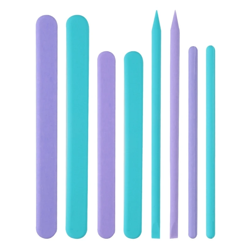F19D Nonstick Reusable Silicone Stir Sticks Measuring Cups Tool Kit for DIY Craft Jewelry Stirring Rods Reusable Epoxy Resin