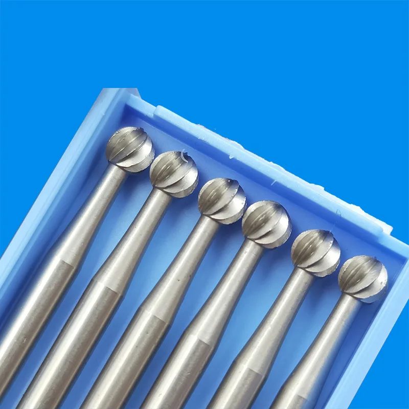 6 Pieces Steel Burs Ball Head Shaped Jewellery DIY Carving Bur Olive Amber Wood Mill Router Bit Jewelry Engraving Tools