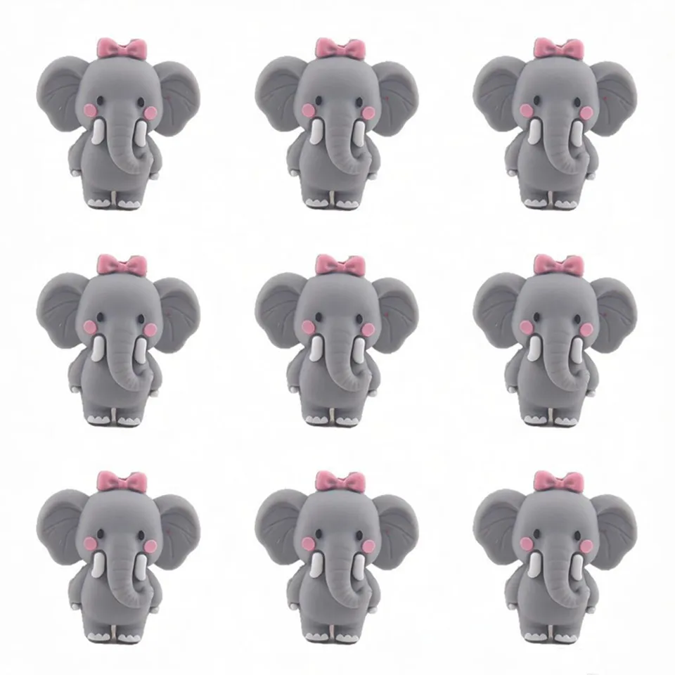 20pcs New 3D Silicone Beads Food Grade Cartoon Focal Beads For Jewelry Making DIY Pen KeyChain Accessories Baby Silicone Beads
