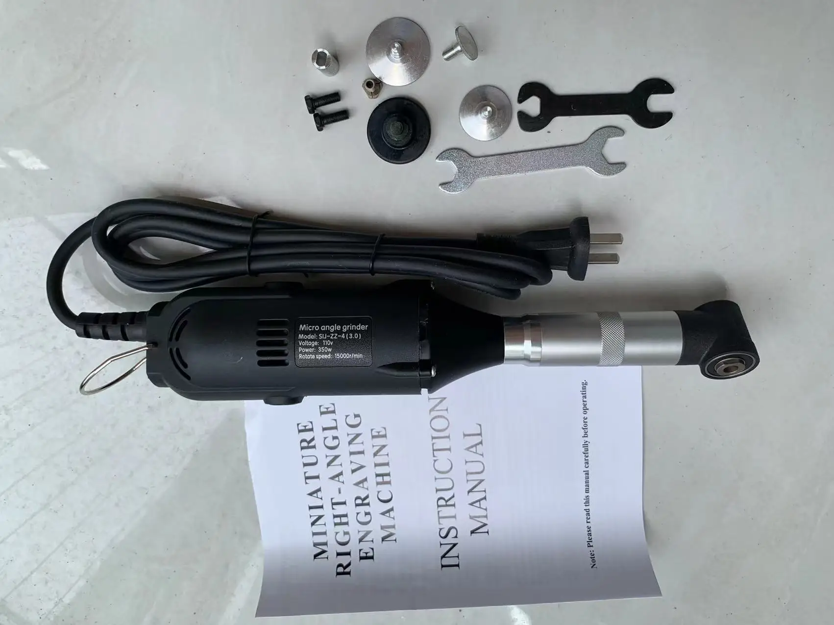90 Degree Bend right angle Jewelry Wood Electric Engraving Motor Grinder Mold Polishing Hanging Ceramic Tile Cleaning Tools