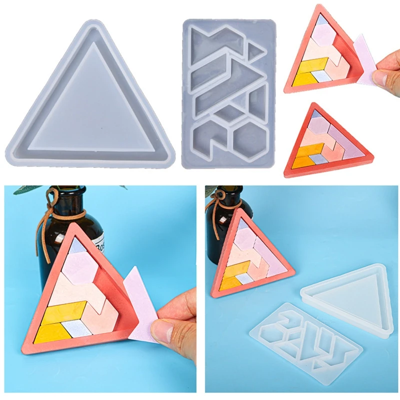 Educational Puzzle Silicone Mold Children Game Toys Epoxy Resin Mold DIY Jewelry Crafts Making Cast Tools
