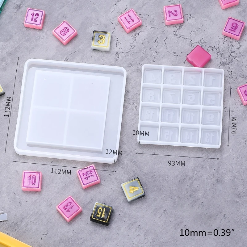 Educational Puzzle Silicone Mold Children Game Toys Epoxy Resin Mold DIY Jewelry Crafts Making Cast Tools