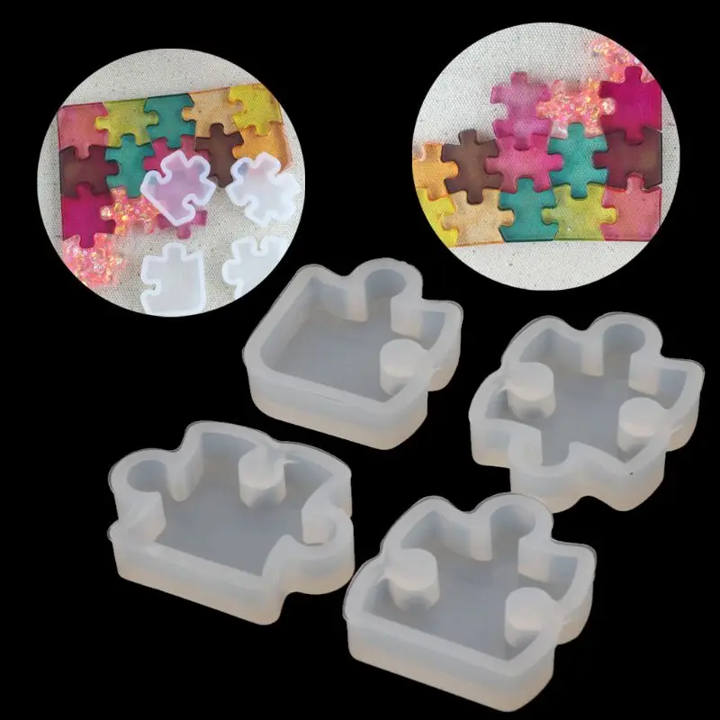 Educational Puzzle Silicone Mold Children Game Toys Epoxy Resin Mold DIY Jewelry Crafts Making Cast Tools