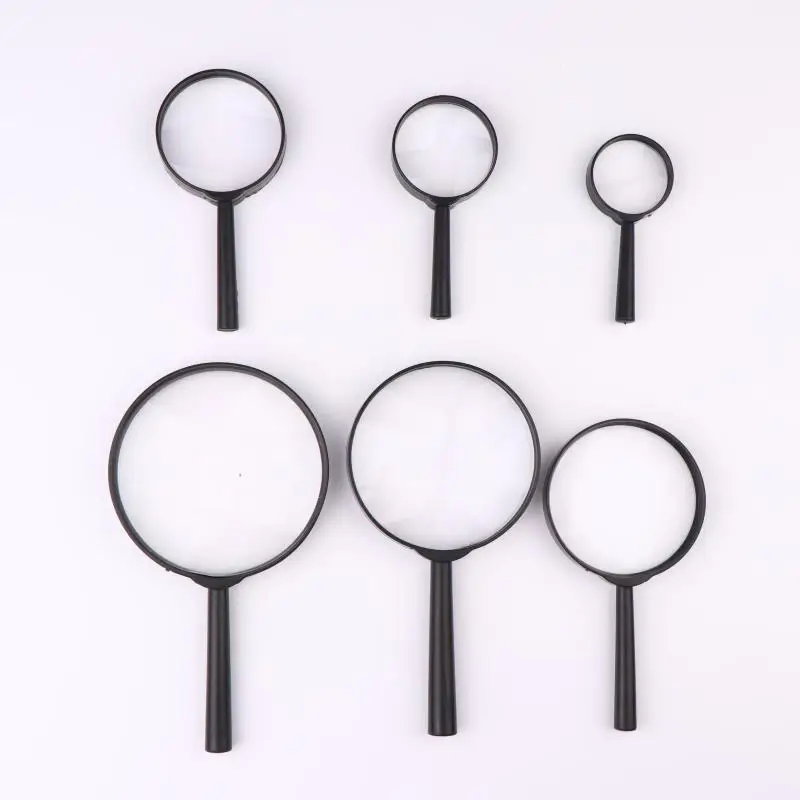 1 Piece Reading Glass Lens Magnifier 40/50/60/75/90/100mm Hand Held 5X Magnifying Loupe