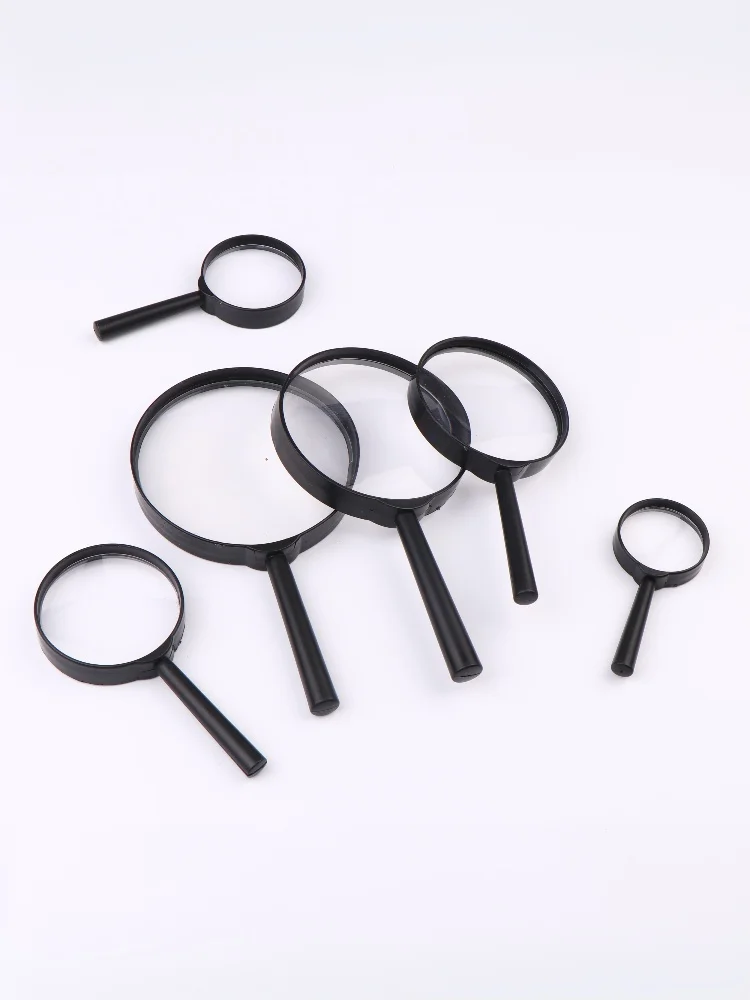 1 Piece Reading Glass Lens Magnifier 40/50/60/75/90/100mm Hand Held 5X Magnifying Loupe