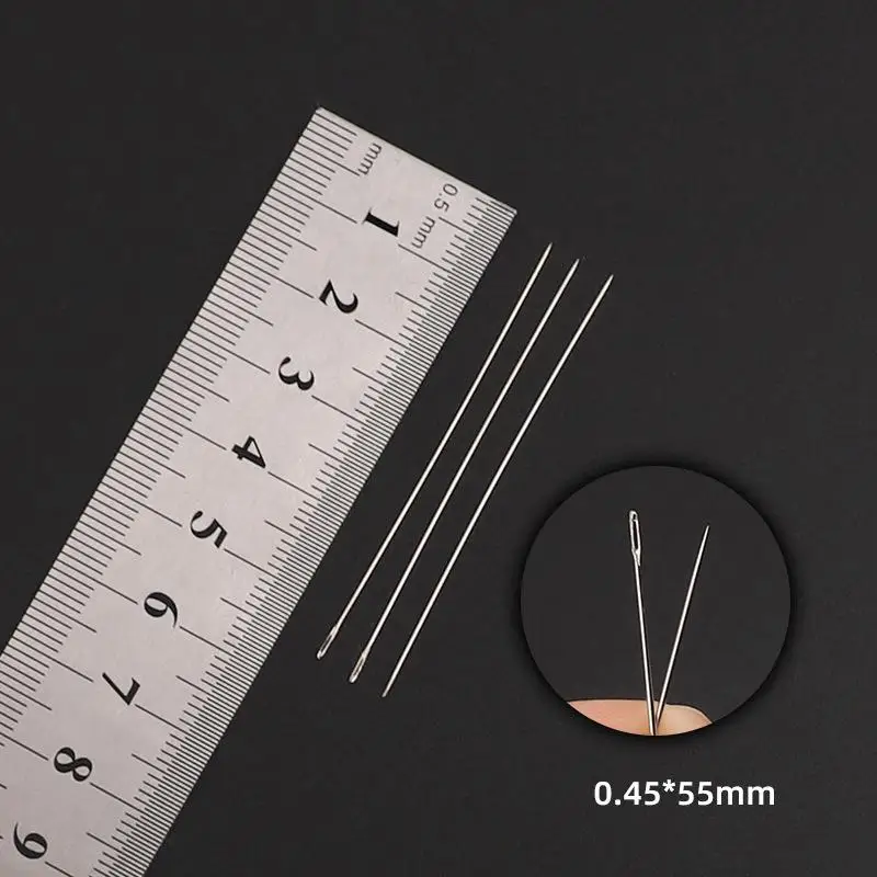 30pcs Metal Beading Needles For Beads Necklace Bracelet Tools Stainless Steel Self Threading Needle Pins For Jewelry Supplies