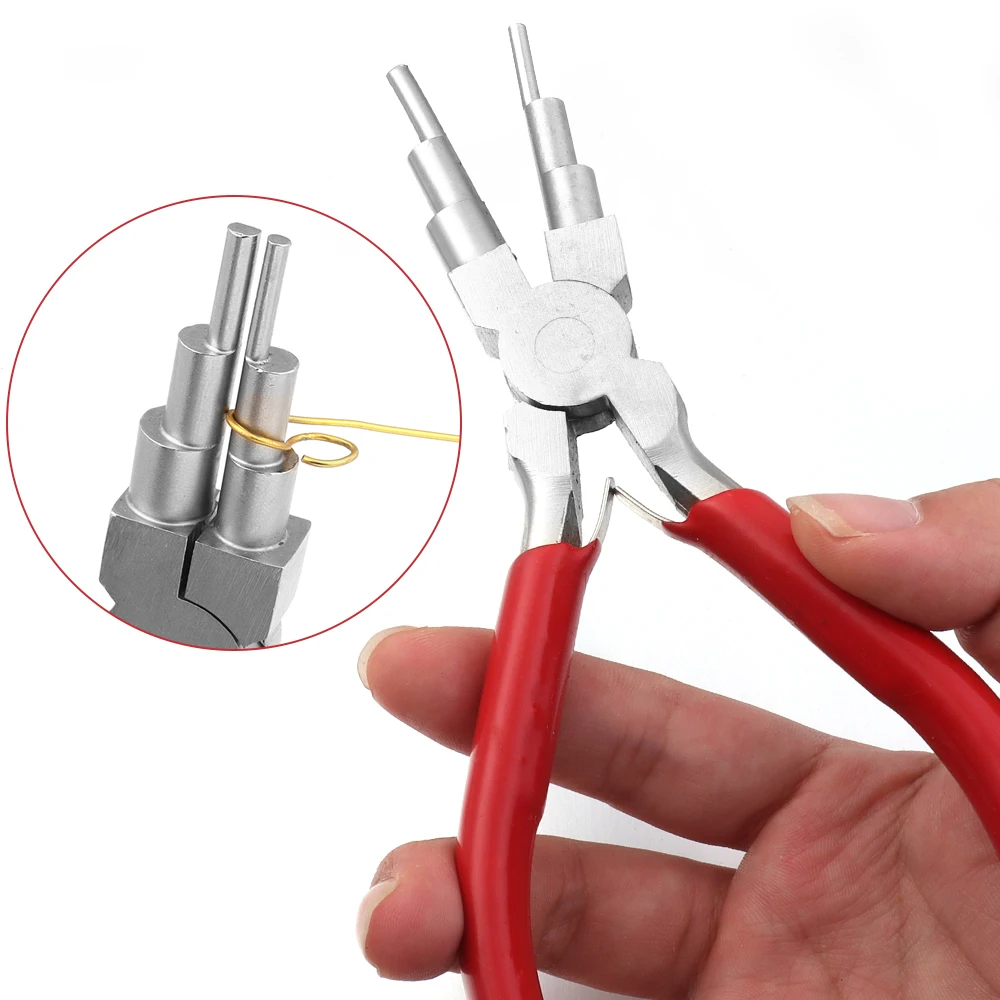 1Pc Jewelry Pliers Round Needle Nose Pliers Wire Cutter Wire Winding Pliers For DIY Jewelry Making Rings Looper Repair Tool