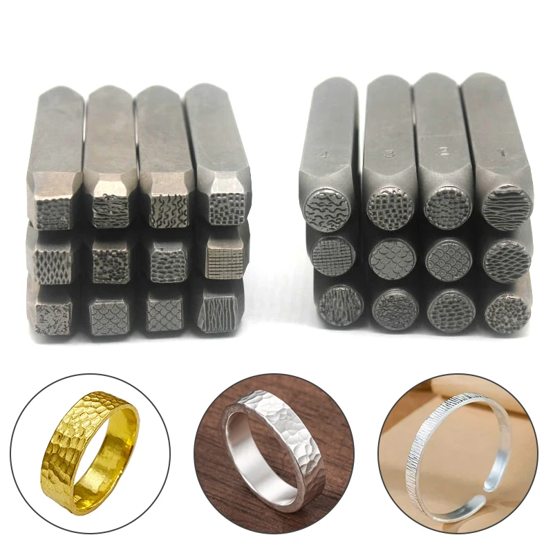 1 Piece Metal Design Stamps Jewelry Punch Stamping Tool for Vintage Ring Bracelet Making Silver DIY Hanmade Craft Carving