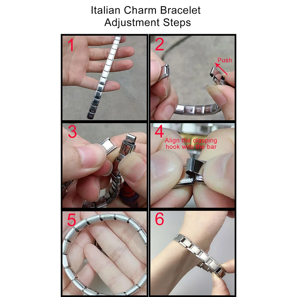 New Colourful Italian Charm Bracelet Tool Opening for Link Charm Stainless Steel Jewelry DIY Making