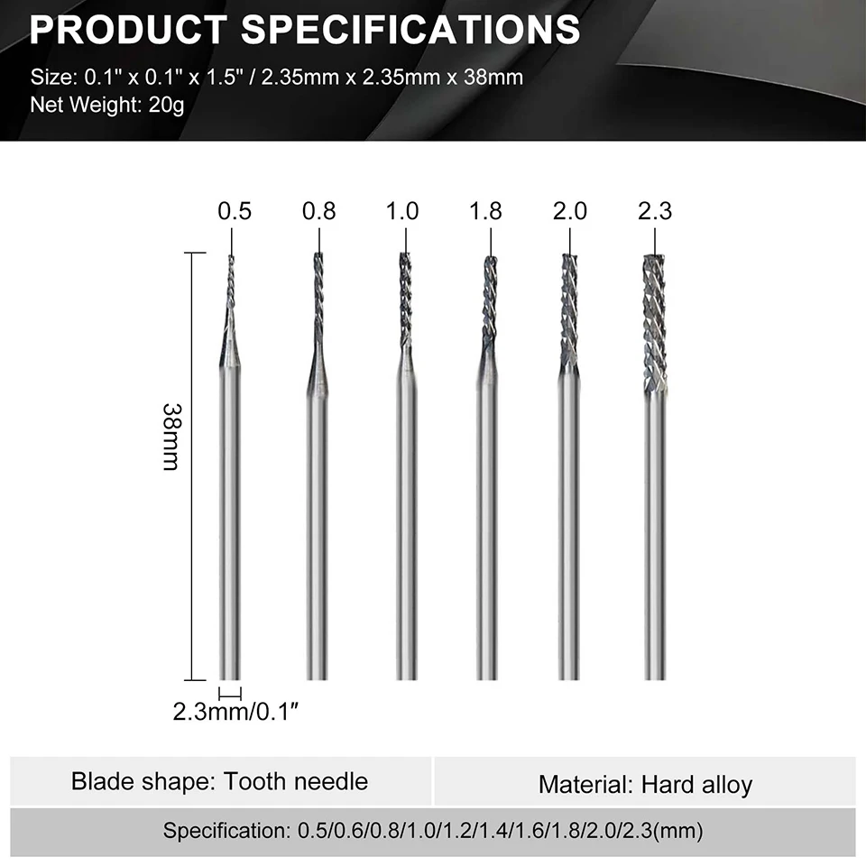 Jewelry Rotary Burr Set for Wax Engraving Carving Tool, Metal Craft Polishing Bits for Jewelry Making and Repair