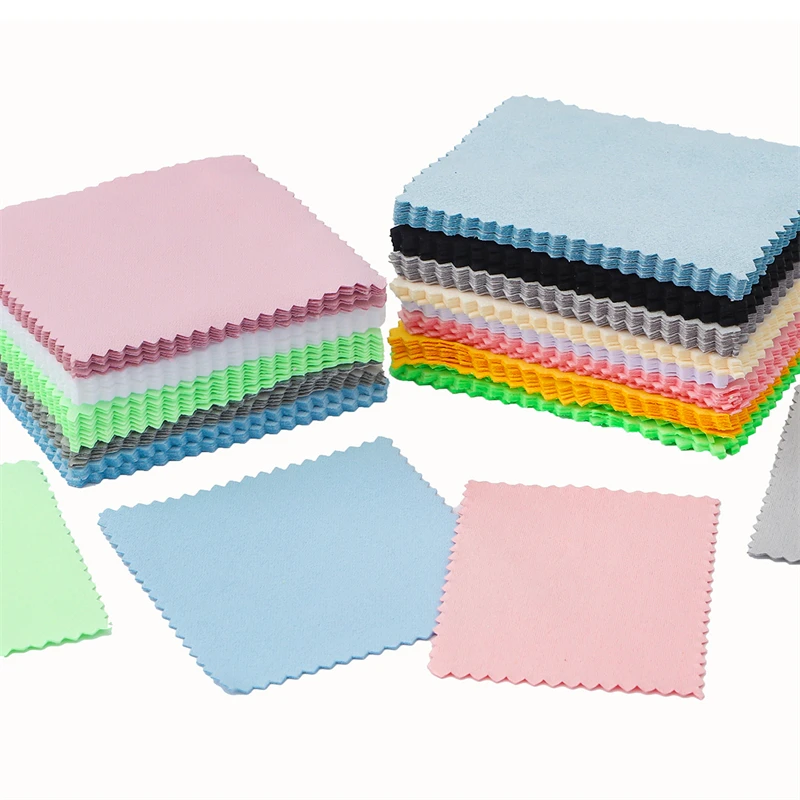 20/40pcs Silver Polish Polishing Cloth Cleaning Anti Tarnish Reusable Soft Clean Wipe Wiping Cloth For Silver Gold Jewelry Tool