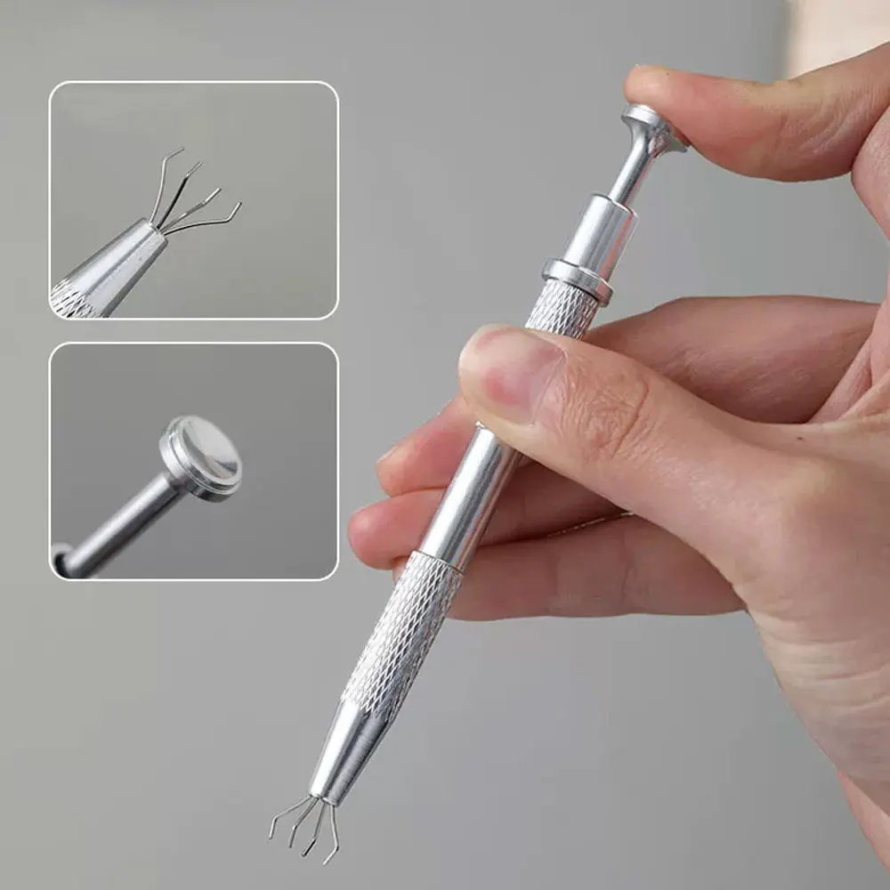 Jewelry Ball Grabber Tool 4-Claw Rhinestone Pickup Tool Handmade Grabber Tool Jewelry Grabber Mini Tweezers Accessories