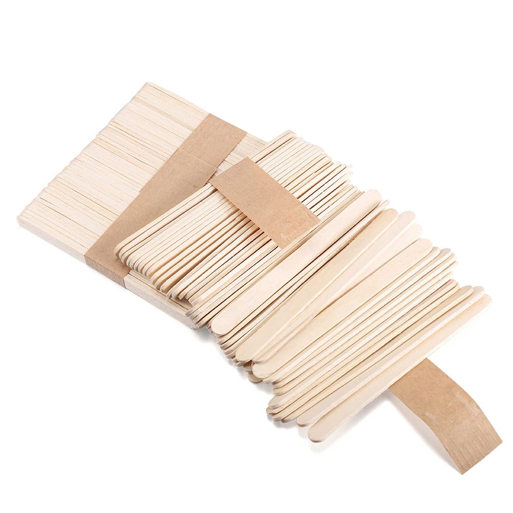 50-150pcs 11cm Wooden Coffee Tea Ice Cream Popsicle Sticks Beverage Stir Stirrers for DIY Jewely Making UV Resin Sticks Tools