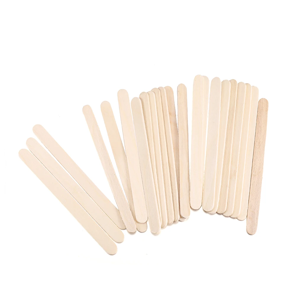 50-150pcs 11cm Wooden Coffee Tea Ice Cream Popsicle Sticks Beverage Stir Stirrers for DIY Jewely Making UV Resin Sticks Tools