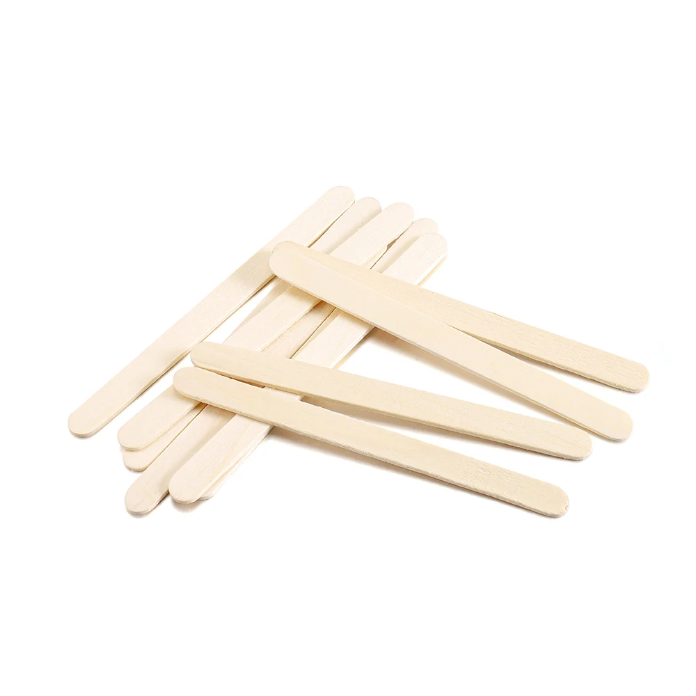 50-150pcs 11cm Wooden Coffee Tea Ice Cream Popsicle Sticks Beverage Stir Stirrers for DIY Jewely Making UV Resin Sticks Tools