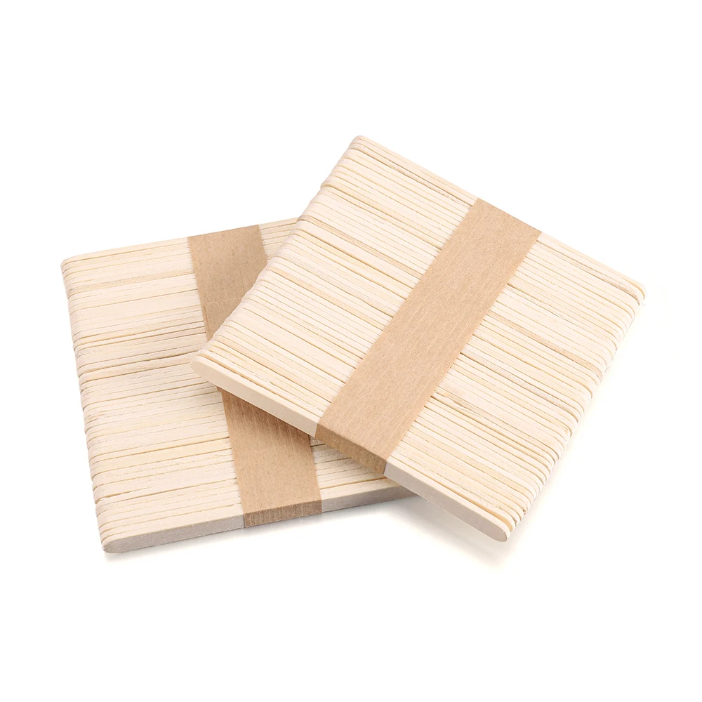 50-150pcs 11cm Wooden Coffee Tea Ice Cream Popsicle Sticks Beverage Stir Stirrers for DIY Jewely Making UV Resin Sticks Tools