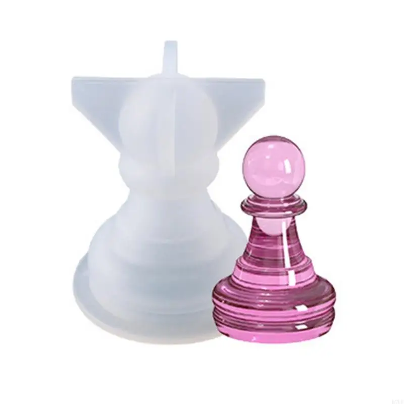 R7UF 3D International Chess Piece Mold Jewelry Resin Casing Mold Chess Shaped Chocolates Candy Baking Tools Easy to Use