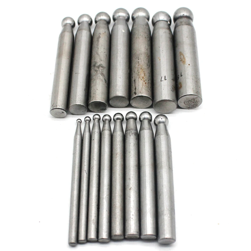 15pcs Steel Dapping Punches Jewelers Metalworking Shaping Forming Chasing Tools