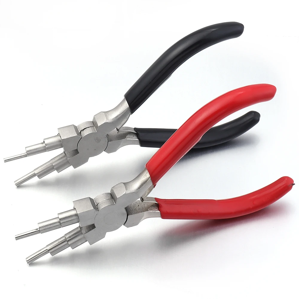 1Pc Jewelry Pliers Carbon Steel Round Nose Needle Nose Pliers For 3-10mm Rings DIY Wire Looper Jewelry Bail Pliers Jewelry Makin