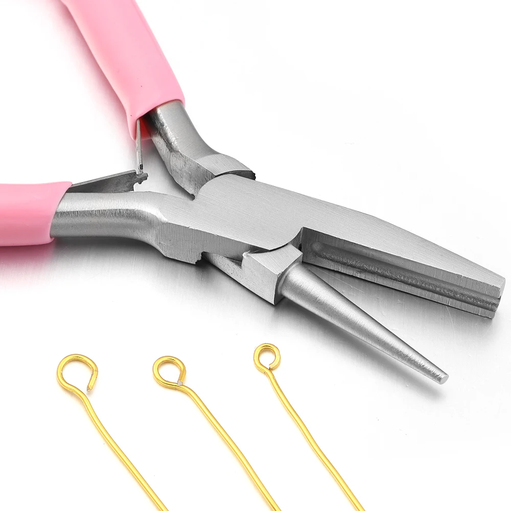 1Pc Jewelry Pliers Carbon Steel Round Nose Needle Nose Pliers For 3-10mm Rings DIY Wire Looper Jewelry Bail Pliers Jewelry Makin