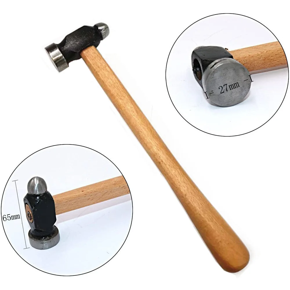 25cm 26cm 30cm Jewelry Making Hammer with Wooden Handle  Professional Chasing Hammers for Goldsmiths and Jewelers