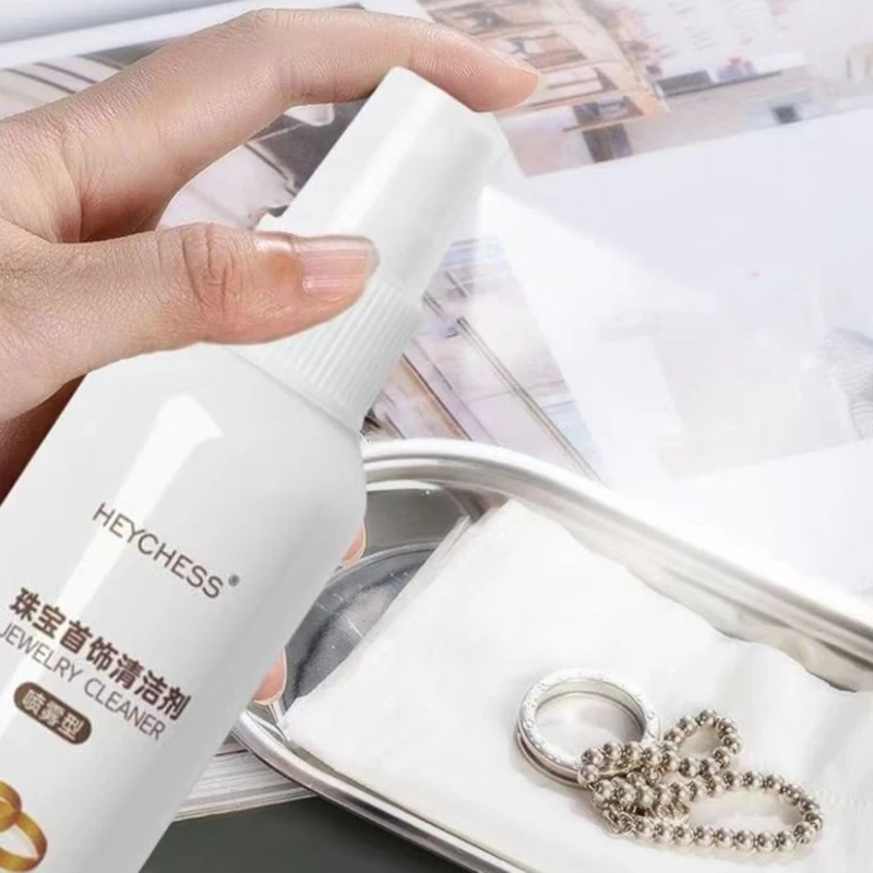 100ML Jewelry Cleaner Gold Watch Diamond Ring Polishing Cleaning Spray Polishing Cleaning Tools Jewelry Clean Liquid