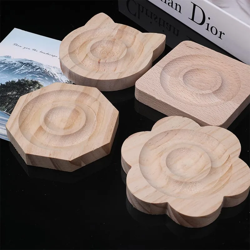 1Pcs Natural Wooden Jewelry Design Board Flocked Bead Board Jewelry Measuring Tools DIY Handmade Bracelet Necklace Organizer