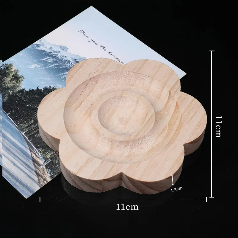 1Pcs Natural Wooden Jewelry Design Board Flocked Bead Board Jewelry Measuring Tools DIY Handmade Bracelet Necklace Organizer