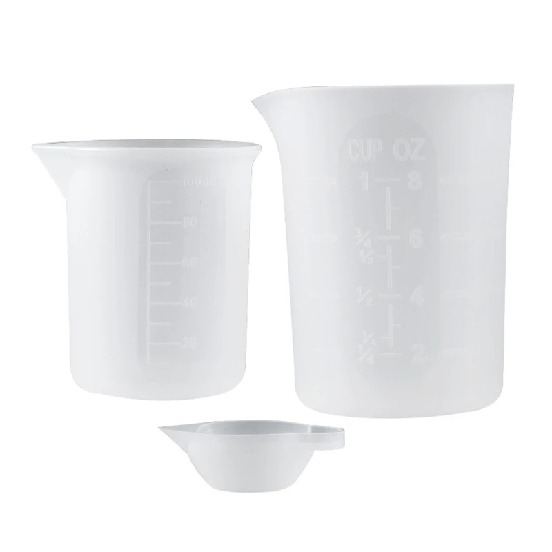 30/100/150/250/600/1000ML Silicone Measuring Cup with Scale DIY Jewelry Making Tools Crystal Epoxy Resin Mixed Measure Cup Tools