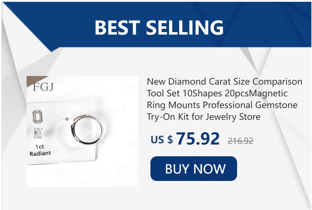 Hot Sale Jewelry Tool for Cubic Zirconia Customize Comparison Chart Diamond Carat Set & Ring Size Measuring