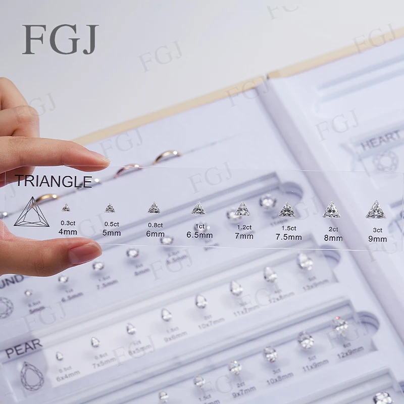 Hot Sale Jewelry Tool for Cubic Zirconia Customize Comparison Chart Diamond Carat Set & Ring Size Measuring