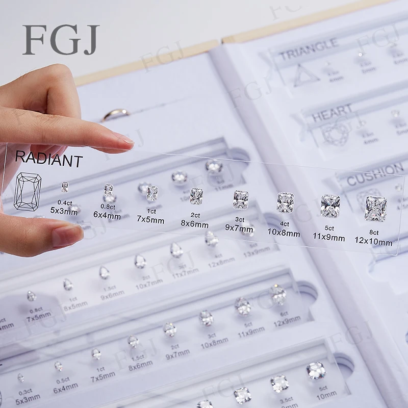 Hot Sale Jewelry Tool for Cubic Zirconia Customize Comparison Chart Diamond Carat Set & Ring Size Measuring