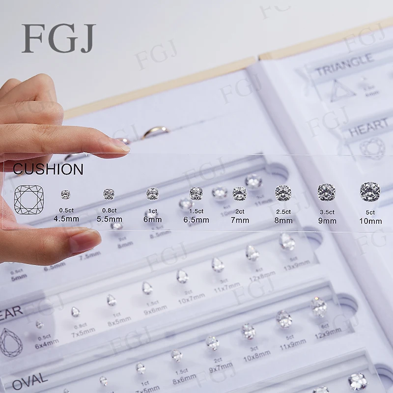 Hot Sale Jewelry Tool for Cubic Zirconia Customize Comparison Chart Diamond Carat Set & Ring Size Measuring