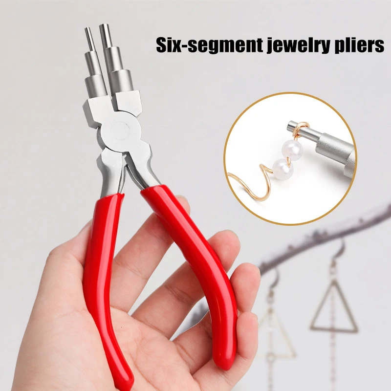 1/3Pcs Iron Wire Looping Jewelry Pliers 6-in-1 Bail-Making Pliers With Grip Handle For DIY Ring Making Loops And Jump Rings Tool