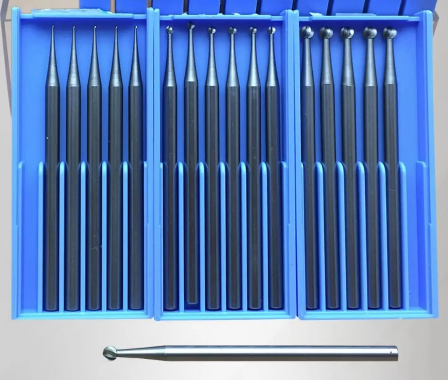 6pcs Alloy Steel Round Burs Olive Amber Engraving Carving Knife End Mill Woodworking Router Bit Wood Milling Cutter