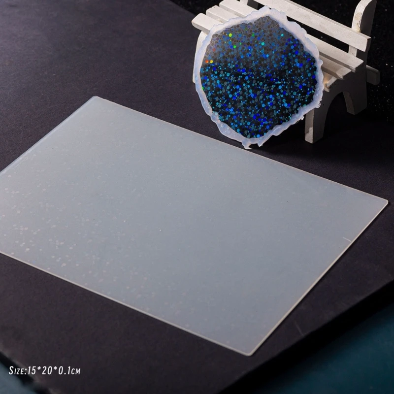 Holographic Silicone Inlay Rainbow-Window Film Holographic Decorative Holo Silicone Sheet Insert for Epoxy Resin Casting