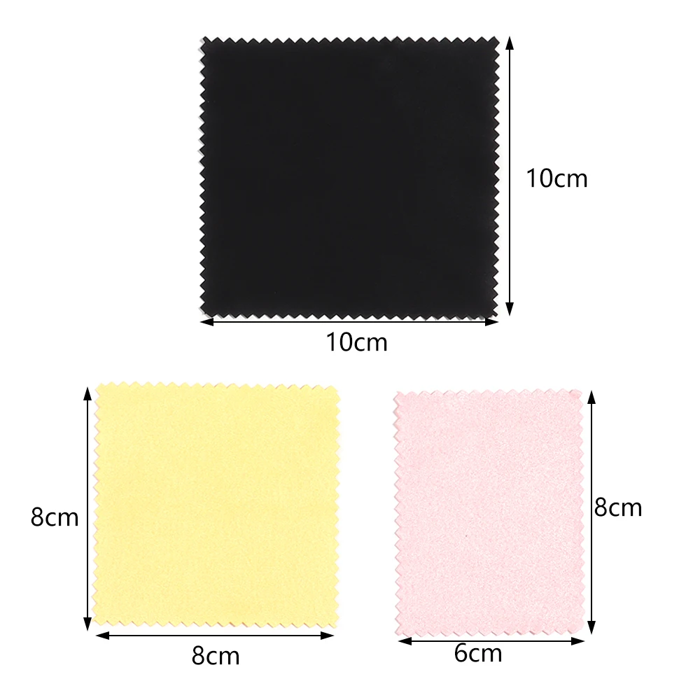 50Pcs/Lot Jewelry Polishing Cloth Silver Color Cleaning Polishing Cloth Soft Clean Wipe Wiping Cloth For Silver Gold Jewelry Too
