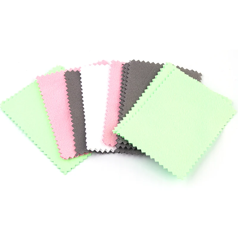 50Pcs/Lot Jewelry Polishing Cloth Silver Color Cleaning Polishing Cloth Soft Clean Wipe Wiping Cloth For Silver Gold Jewelry Too