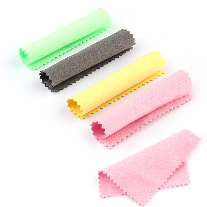 50Pcs/Lot Jewelry Polishing Cloth Silver Color Cleaning Polishing Cloth Soft Clean Wipe Wiping Cloth For Silver Gold Jewelry Too