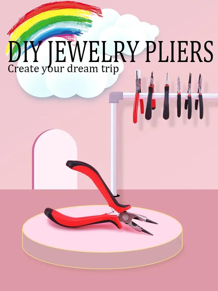 1Piece Jewelry Pliers Tools & Equipment Jewelry Making Handmade Tool Craft DIY Accessories Carbon Steel Nose Pliers Fixing