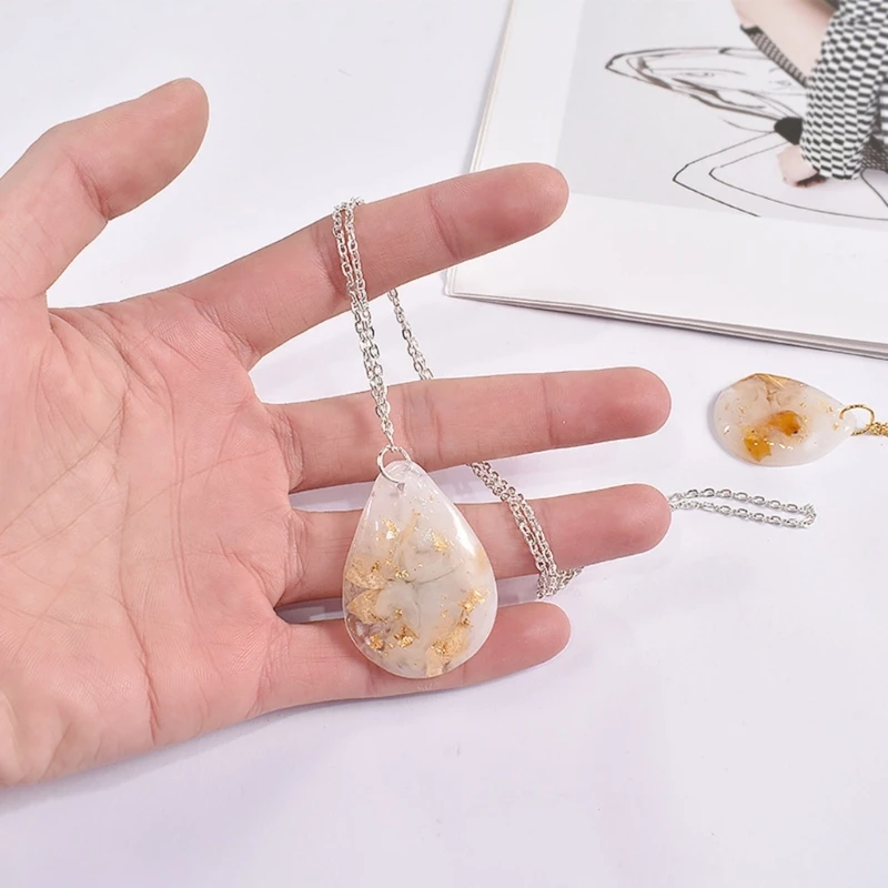 Pendant Charms Mold Resin Earrings Mold Silicone Keychain Mold Oval/Water Drop Epoxy Casting Mold for DIY Jewelry Making