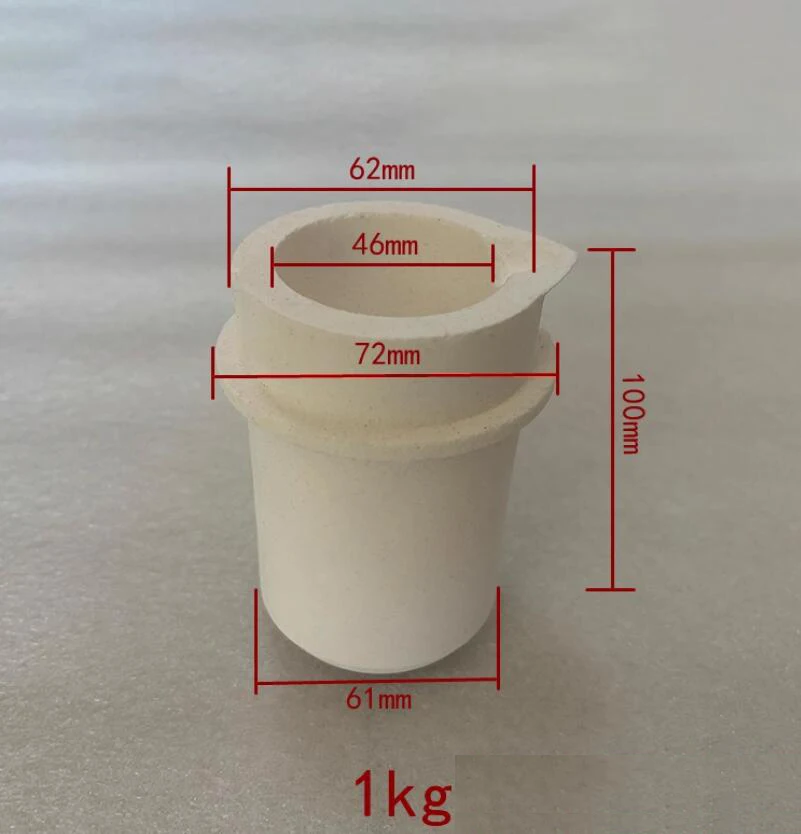 High Temperature Quartz Silica Melting Crucible Capacity 1KG/2KG/0.5KG for Gold & Silver Jewelry Tools & Equipments