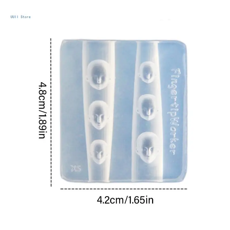Art Silicone Stamp Mold for Party and Salon Face Shaped Manicure Mould Embossed Stencils for Women