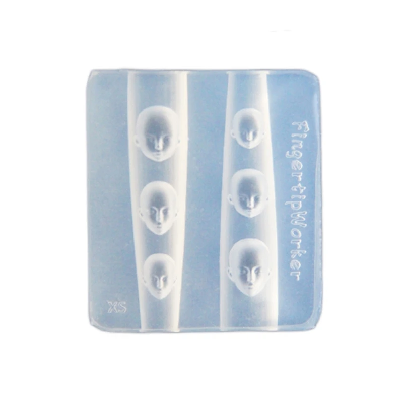 Art Silicone Stamp Mold for Party and Salon Face Shaped Manicure Mould Embossed Stencils for Women