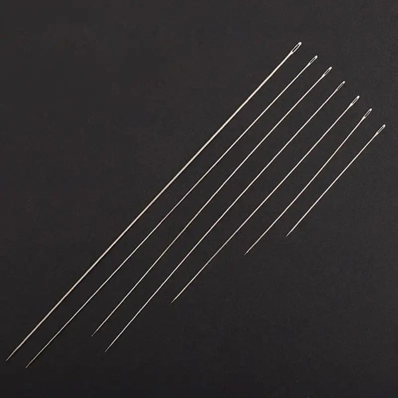 30pcs Metal Beading Needles For Beads Necklace Bracelet Tools Stainless Steel Self Threading Needle Pins For Jewelry Supplies