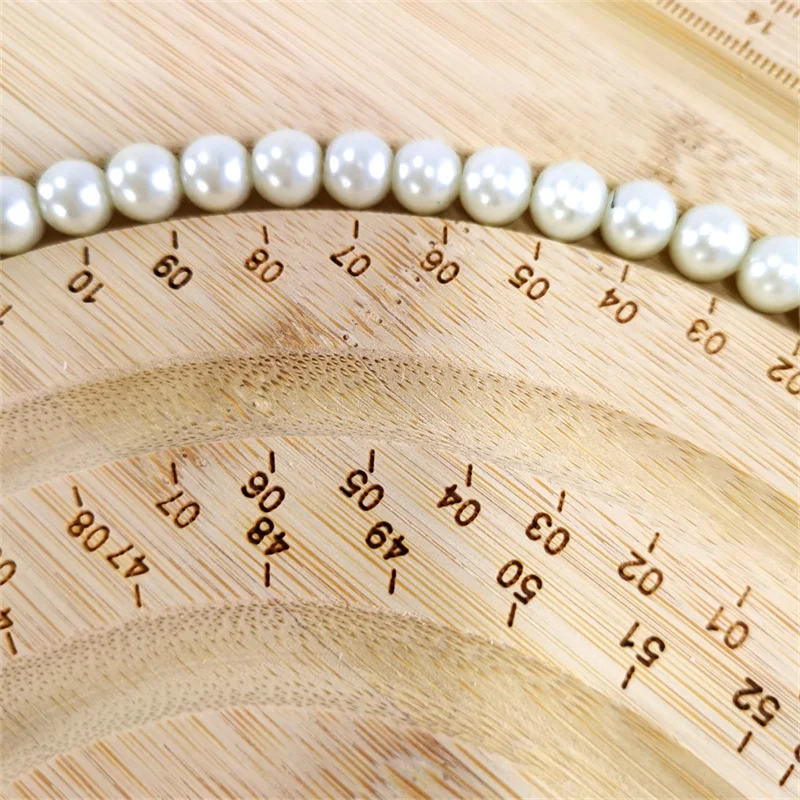Handmade Diy Design Necklace Board Bamboo Jewelry Making Tool Bracelet Pearl Necklace Storage Tray Diy Accessory