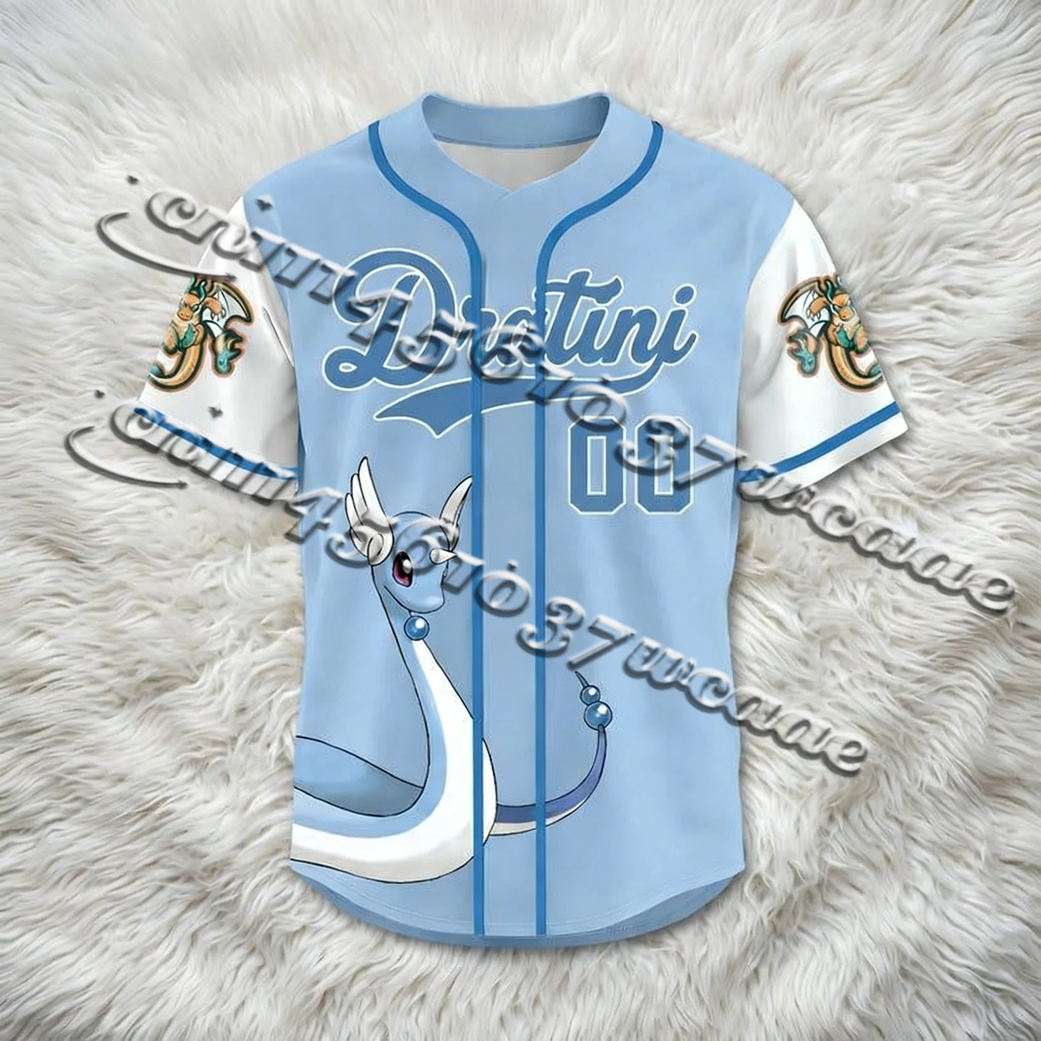 Bandai Brand Animation Pok É Mon Character Sports Baseball Jersey Theme Summer Oversize T-shirt Adult FamilyMatching2026