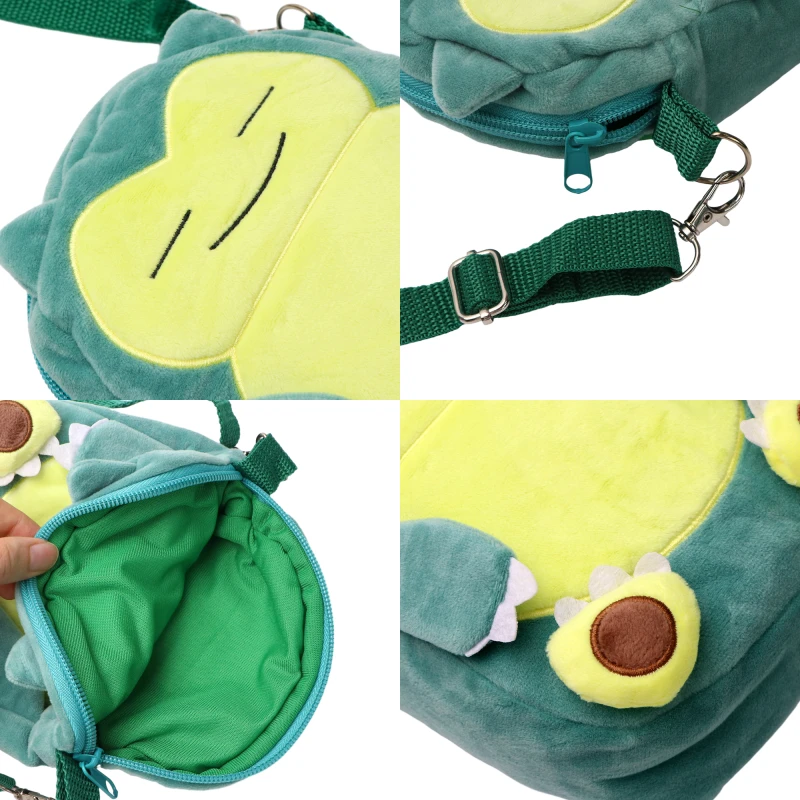 New Pokemon Plush Bag Pikachu Mimikyu Gengar Lucario Soft Stuffed Toy Rowlet Eevee Snorlax Peluche Dolls Shoulder Bags Sac A Dos