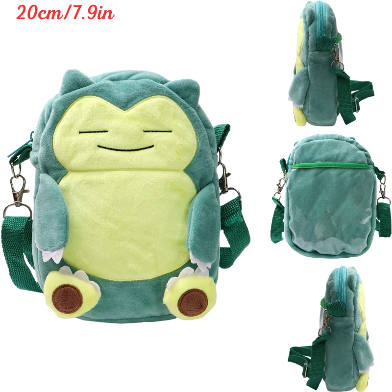 New Pokemon Plush Bag Pikachu Mimikyu Gengar Lucario Soft Stuffed Toy Rowlet Eevee Snorlax Peluche Dolls Shoulder Bags Sac A Dos